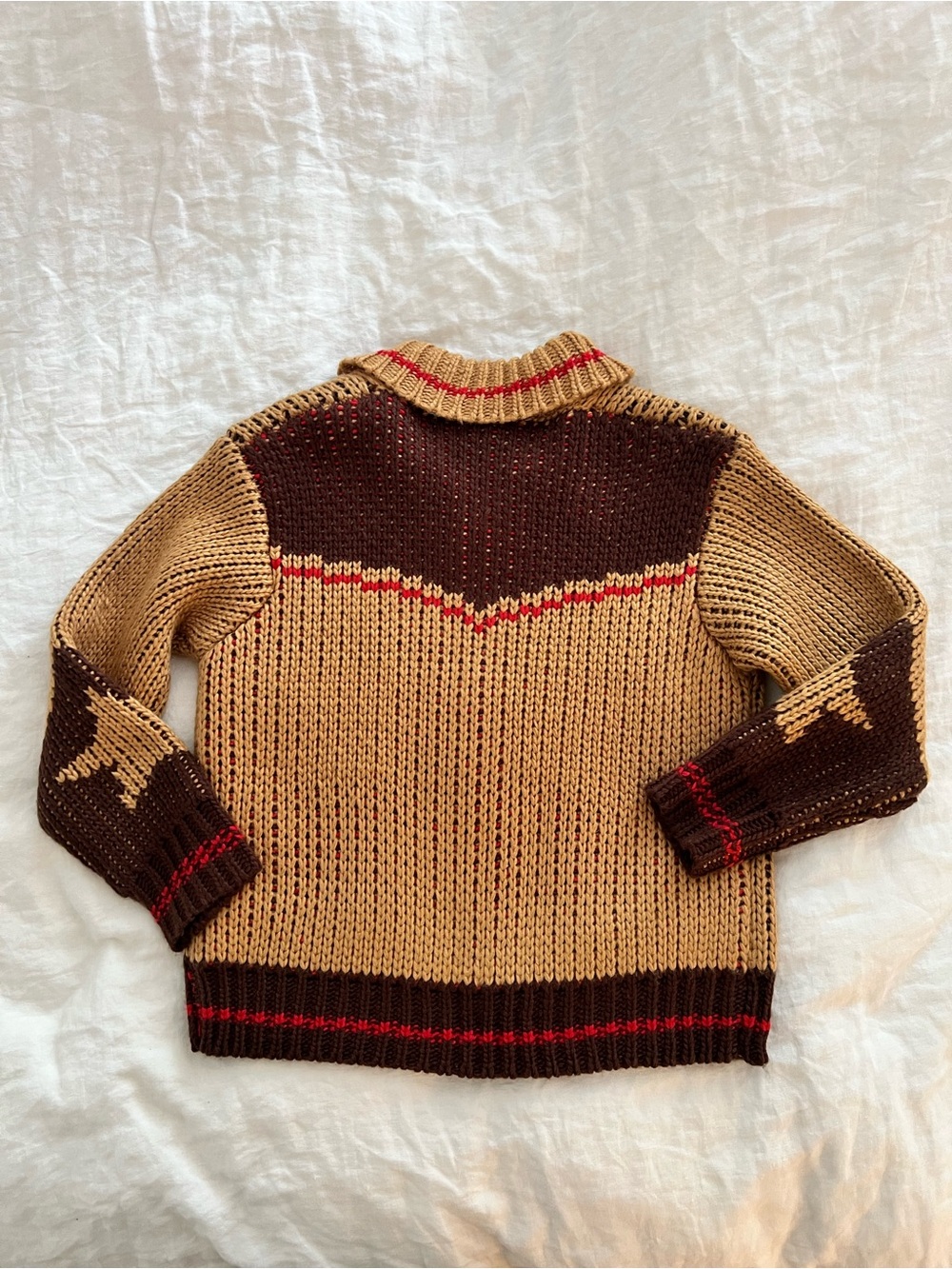 Bailey Rose Siena Knit Sweater western Cowichen horse design cardigan chunky - Picture 3 of 16
